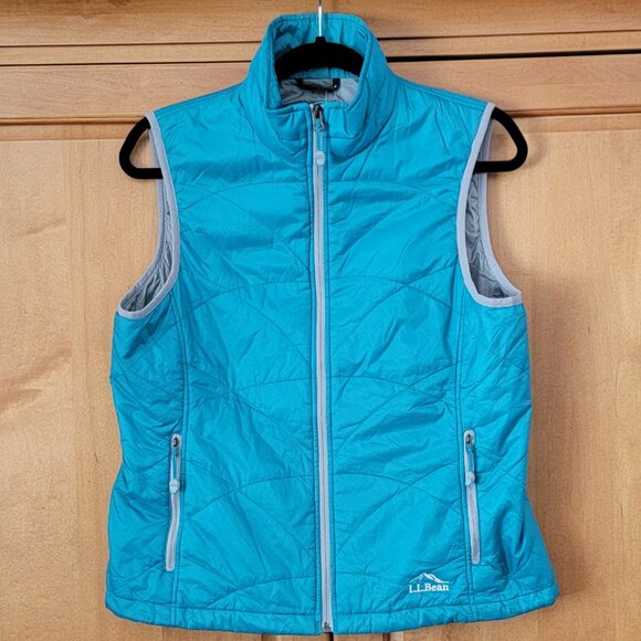 NWT L.L. Bean Blue Pine Ascent Primaloft Packaway Vest - MP - Picture 2 of 12